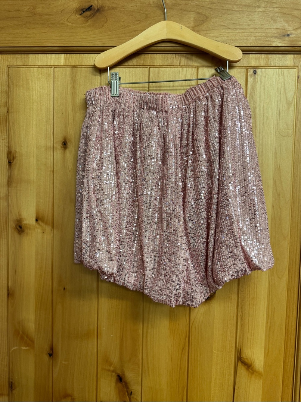 Pink Sequin Bubble Shorts - Picture 7 of 7